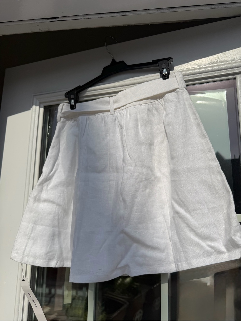 Reformation White Linen Belted Skirt Set - Picture 5 of 7